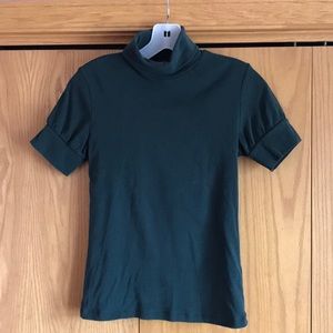 **FREE IF BUNDLED** Green Short Sleeve Turtleneck